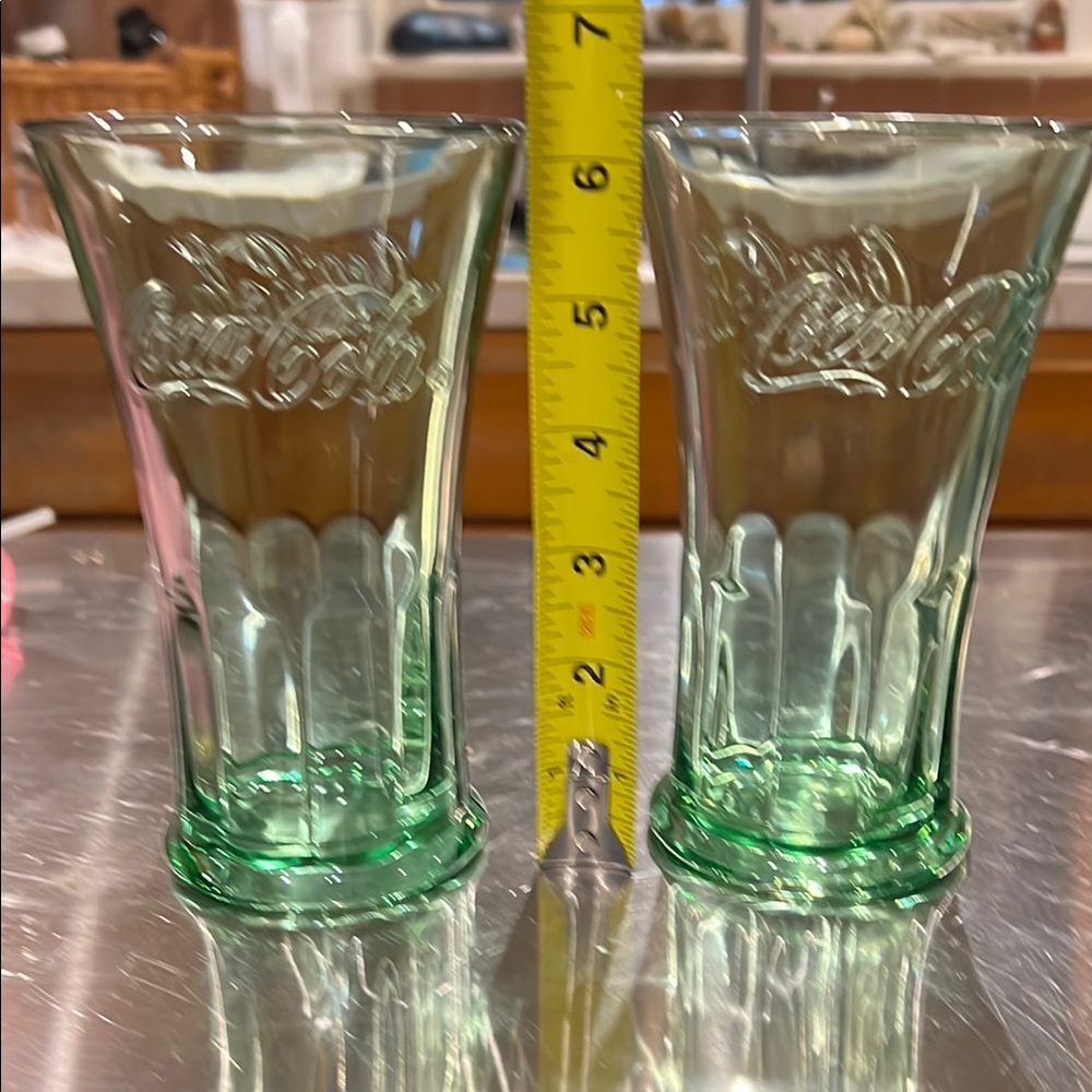 Coca-Cola Green Glass Tumblers